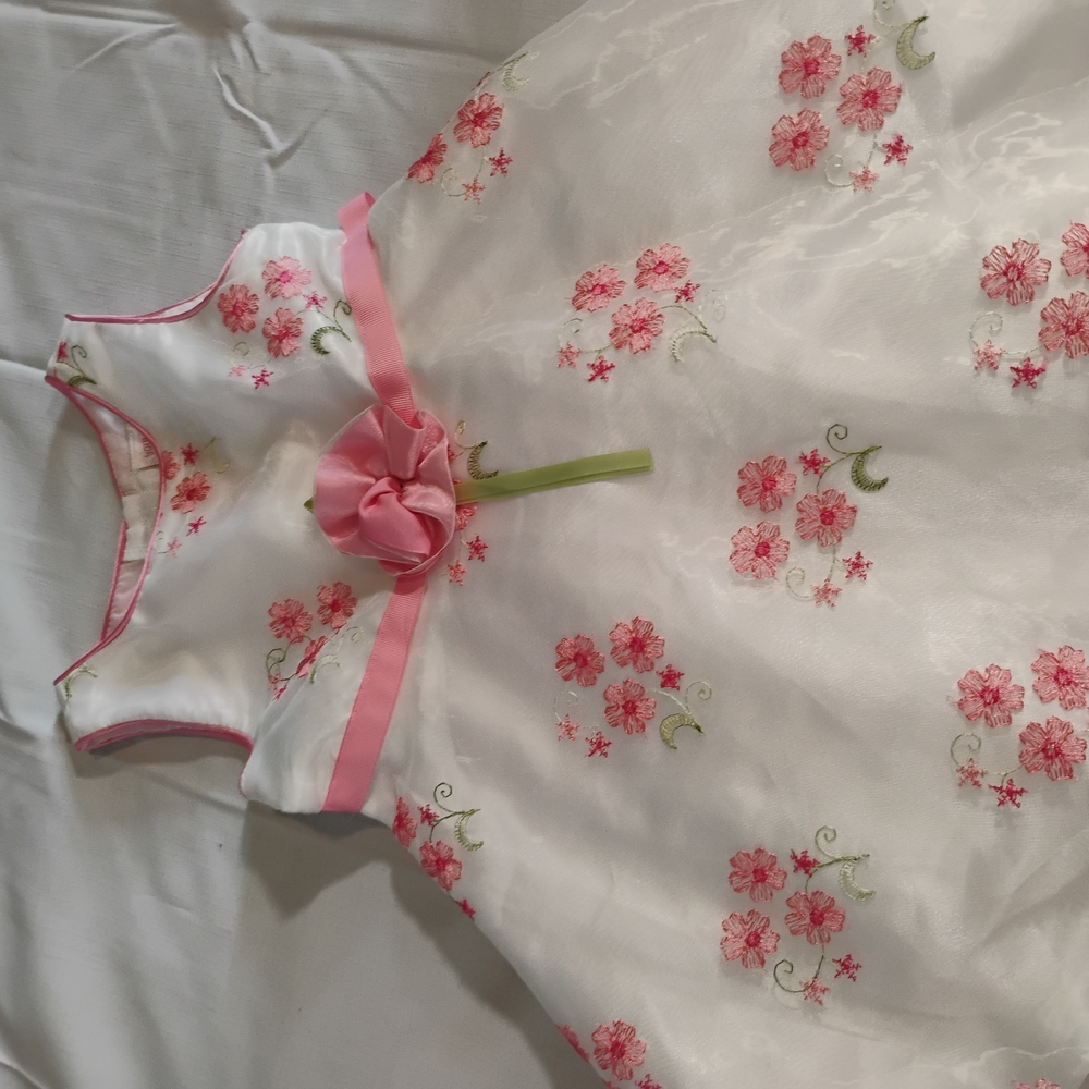 Youngland White and Pink Floral Dress Size 3T - Picture 2 of 13